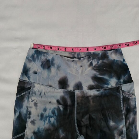 Aeropostale Sport Women's Black/White/Blue Tie Dye Print Leggings Size L/G - Picture 10 of 13